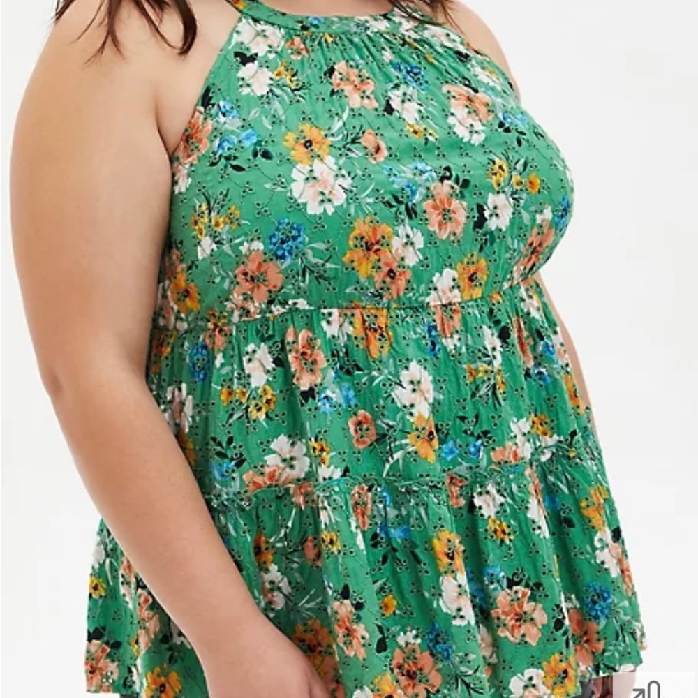 Plus size tiered babydoll top